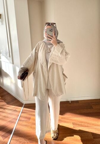 Keten Kimono Takım Nature