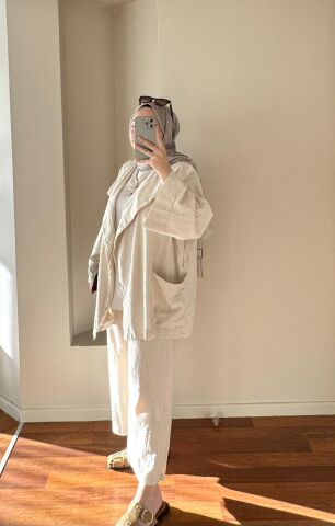 Keten Kimono Takım Nature