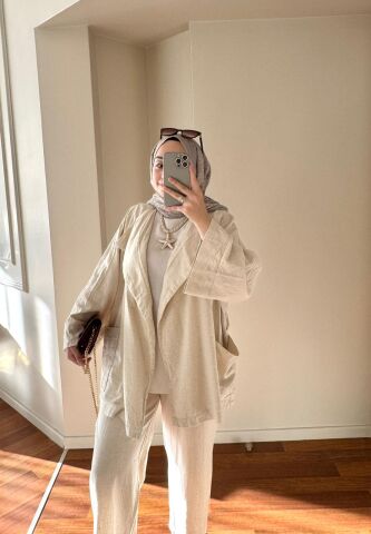Keten Kimono Takım Nature