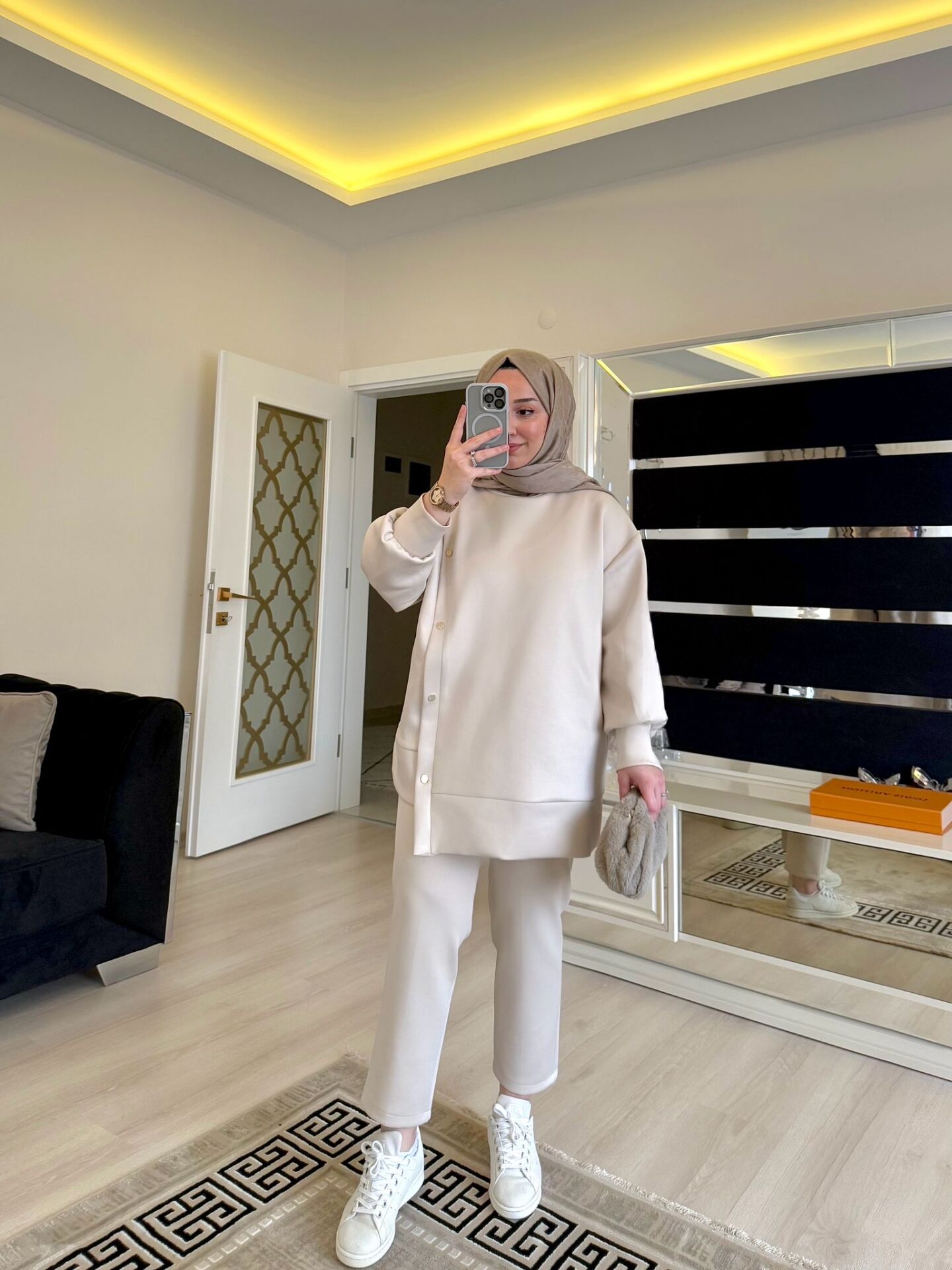 Olive Scuba Takım Bej