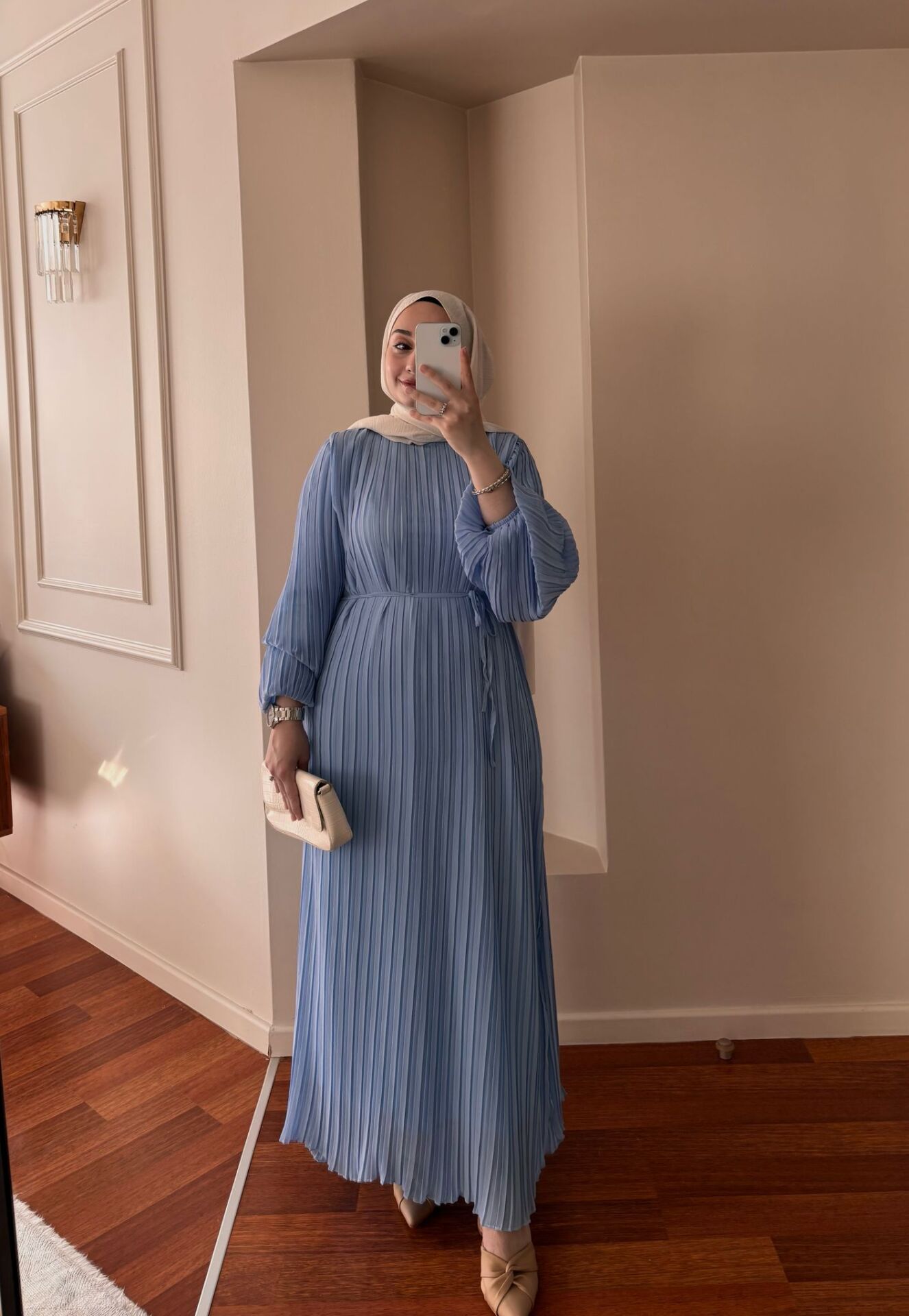 Piliseli Mavi Elbise