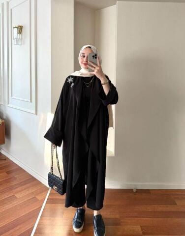 Tasarım Siyah Kimono
