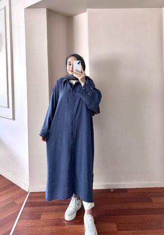 Kol İncili Mavi Tunik