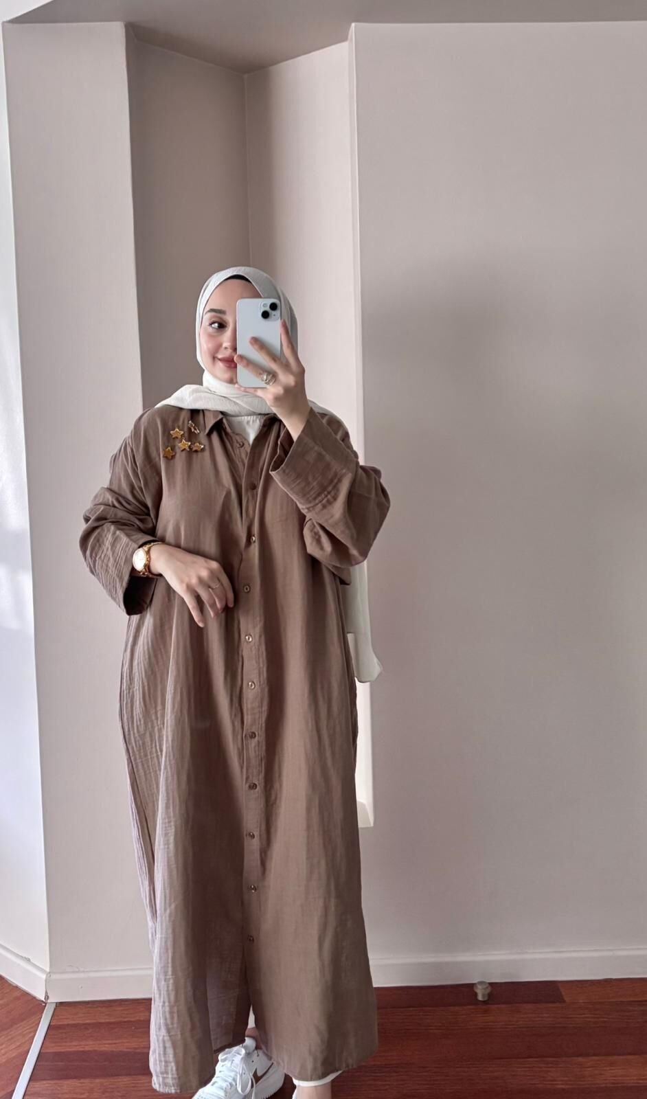 Müslin Kahverengi Tunik