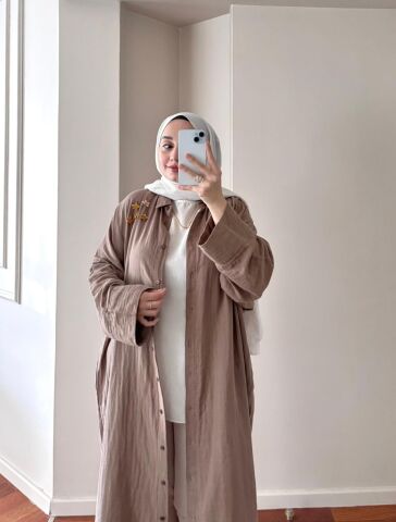 Müslin Kahverengi Tunik