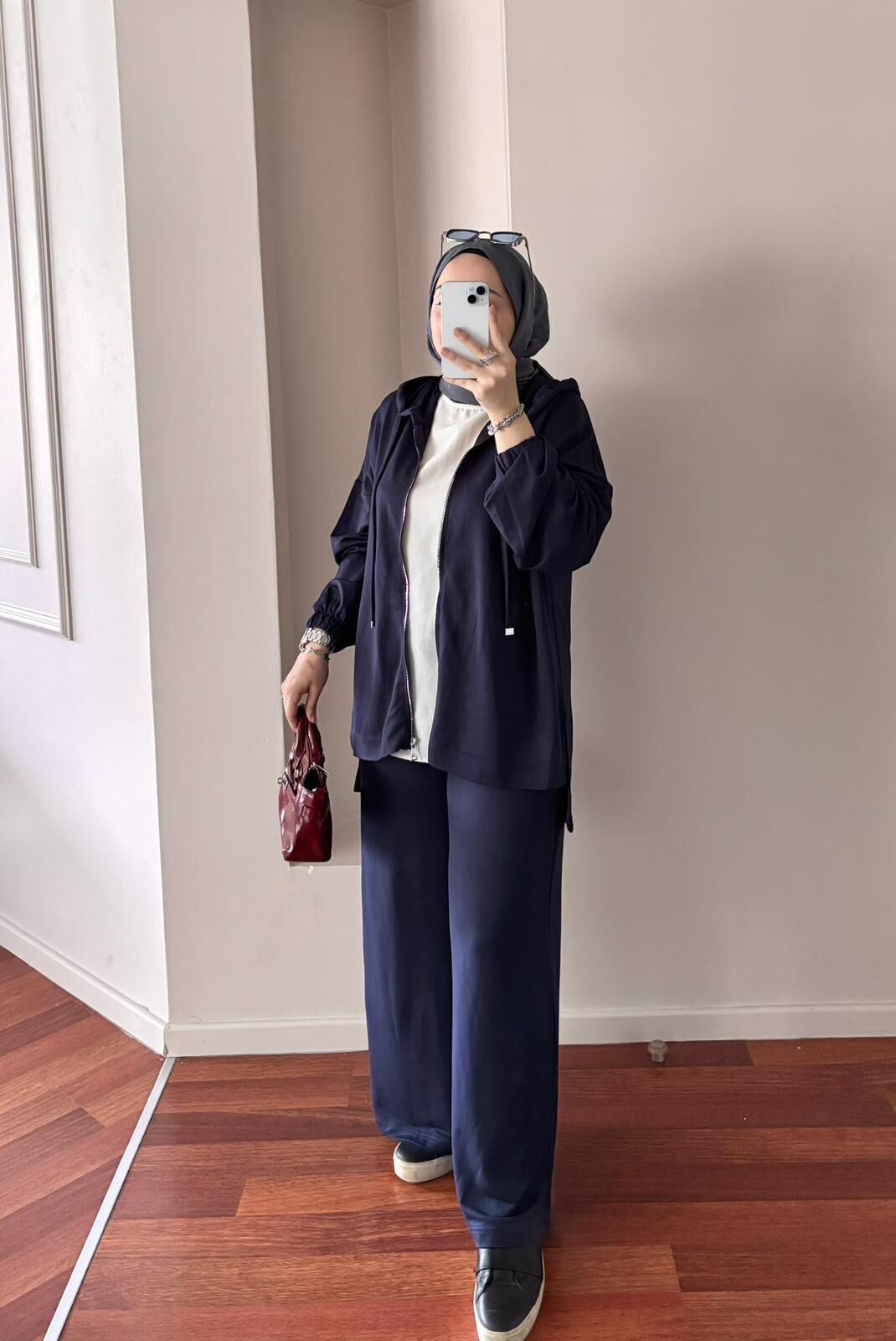 Fermuarlı Oysho Lacivert Takım