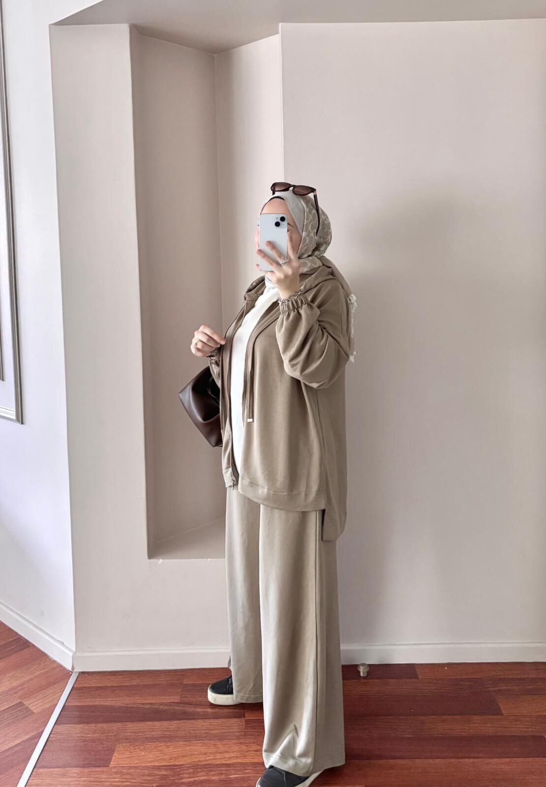 Fermuarlı Oysh Bej Takım